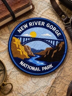 New River Gorge National Park Patch 3 Inch Embroidered Iron On